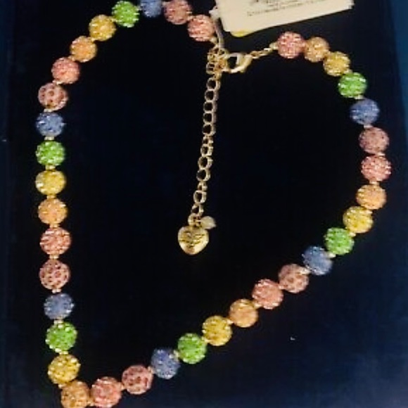 New Betsey Johnson Multicolor Fireball Collar - Picture 7 of 10